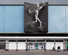 Man of Fire sculpture by David Wynne, Hanley, Stoke-on-Trent, Staffordshire, 2015 Artist: James O Davies