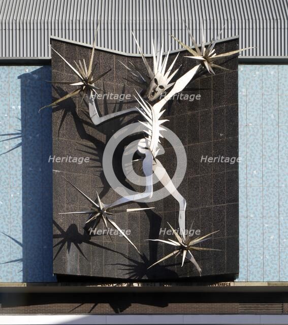 'Man of Fire', sculpture by David Wynne, Hanley, Stoke-on-Trent, Staffordshire, 2015 Artist: James O Davies.