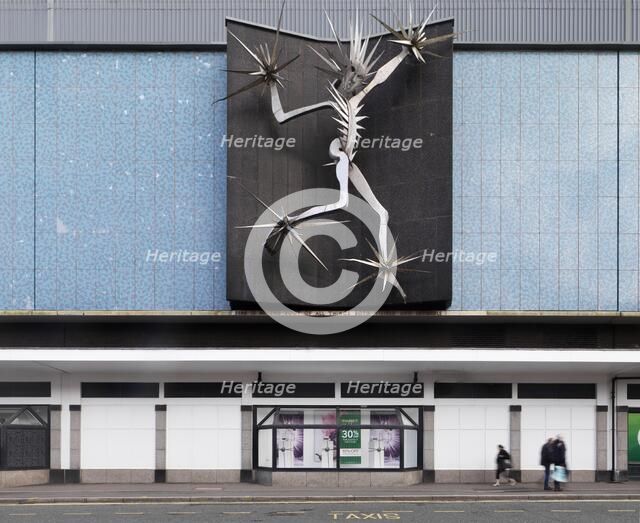 'Man of Fire', sculpture by David Wynne, Hanley, Stoke-on-Trent, Staffordshire, 2015 Artist: James O Davies.