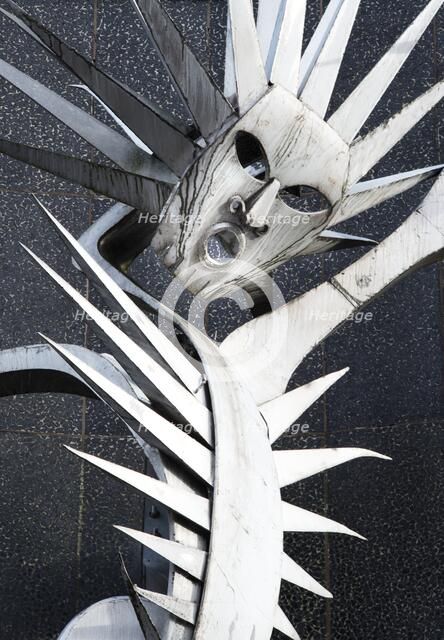 'Man of Fire', sculpture by David Wynne, Hanley, Stoke-on-Trent, Staffordshire, 2015 Artist: James O Davies.