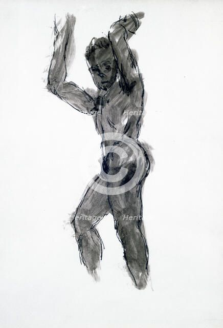 'Man of Profile Upright Washing', C1920. Creator: Francis Picabia.