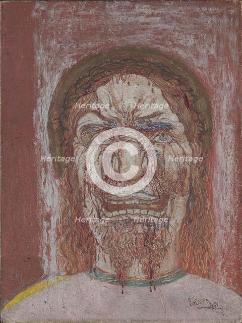 Man of Sorrows, 1891. Creator: James Ensor.