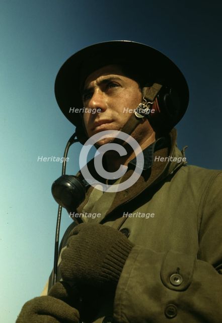 Man of the Fort Story, Va., coastal defense, 1942. Creator: Alfred T Palmer.