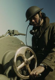 Man of the Fort Story, Va. coastal defense, 1942. Creator: Alfred T Palmer