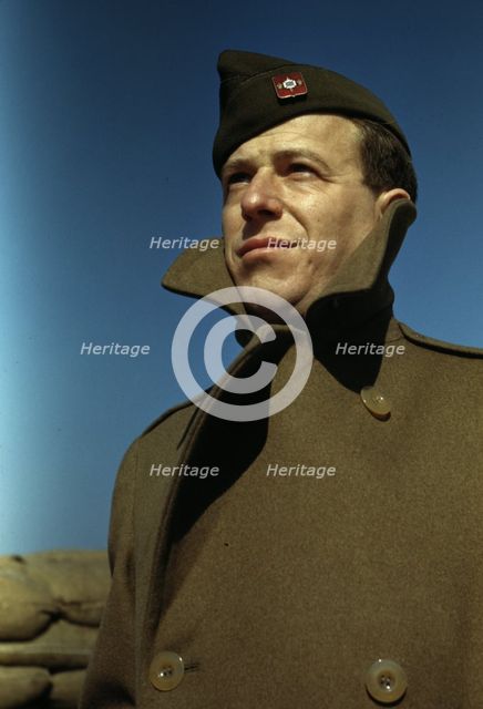 Man of the Fort Story, Va. coastal defense, 1942. Creator: Alfred T Palmer.