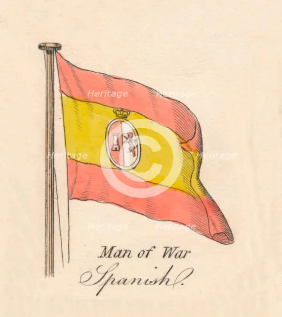 'Man of War - Spanish', 1838. Artist: Unknown.