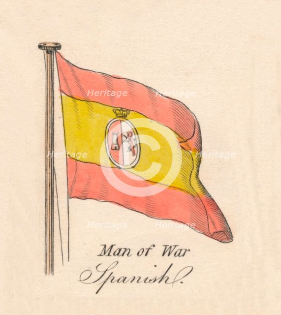 'Man of War - Spanish', 1838. Artist: Unknown.