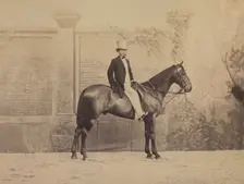 Man on a Horse, c. 1860s. Creator: Nadar (French, 1820-1910)