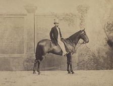 Man on a Horse, c. 1860s. Creator: Nadar (French, 1820-1910)