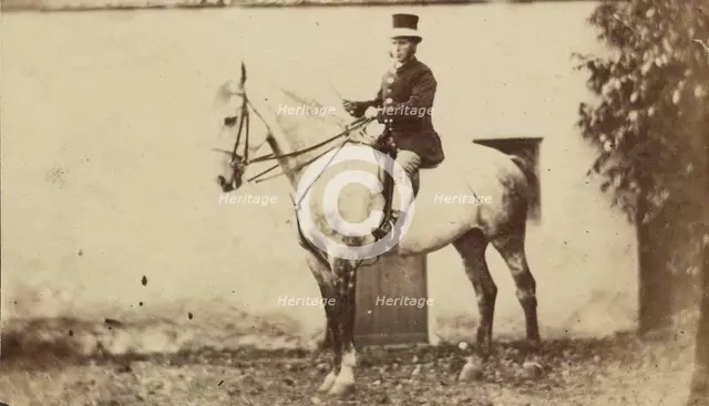 Man on a Horse, late 19th century. Creator: Unknown.