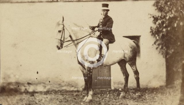 Man on a Horse, late 19th century. Creator: Unknown.