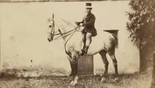 Man on a Horse, late 19th century. Creator: Unknown