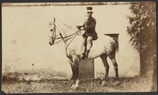 Man on a Horse, late 19th century. Creator: Unknown