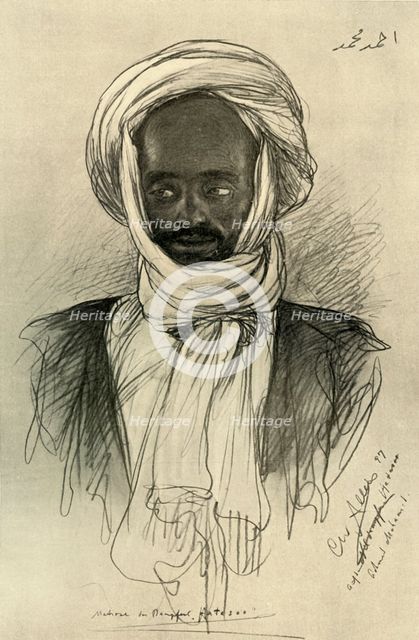Man on board the 'Hatasoo' steamboat, Egypt, 1898.  Creator: Christian Wilhelm Allers.