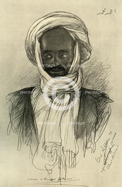 Man on board the 'Hatasoo' steamboat, Egypt, 1898.  Creator: Christian Wilhelm Allers.