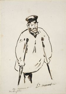 Man on Crutches, c1850-1880. Artist: Edouard Manet