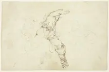 Man on Horseback, Raising Right Arm, n.d. Creator: Stefano della Bella