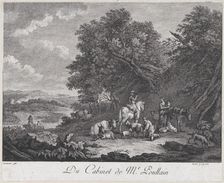 Man on Horseback Speaks to Two Shepherdesses, 1780. Creator: Unknown