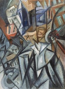 Man on the Street (Analysis of Volumes), 1913. Creator: Olga Rozanova