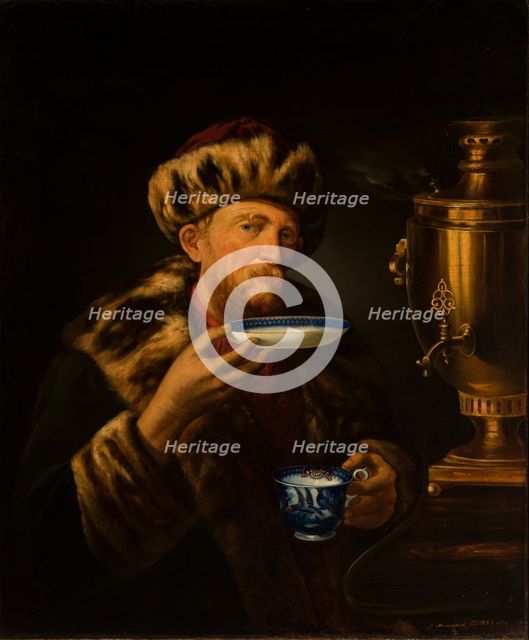 Man at a Samovar, 1853. Creator: Jan Moraczynski.