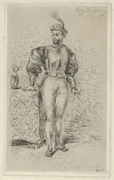Man at Arms, 1833., 1833. Creator: Eugene Delacroix