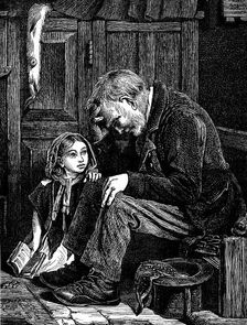 Man at church sitting in free seat, London, 1872