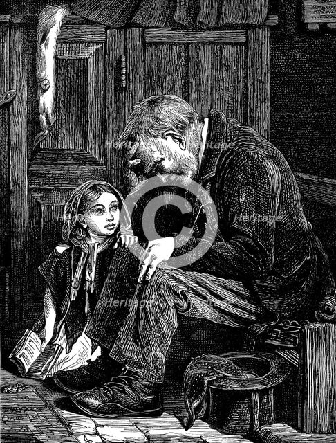 Man at church sitting in 'free' seat, London, 1872. Artist: Unknown