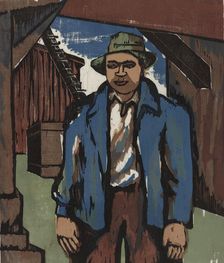 Man at Construction, ca.1935 - 1943. Creator: Rosa Rush