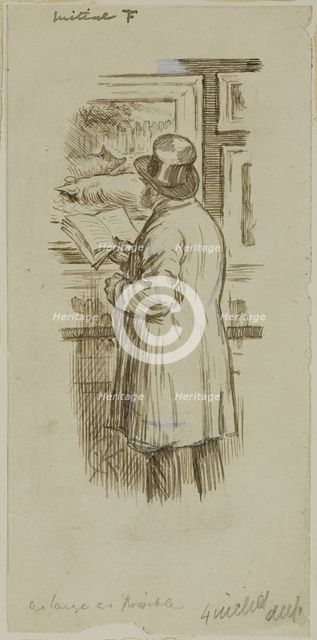 Man at Exhibition, 1870/91. Creator: Charles Samuel Keene.