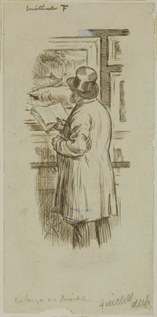 Man at Exhibition, 1870/91. Creator: Charles Samuel Keene