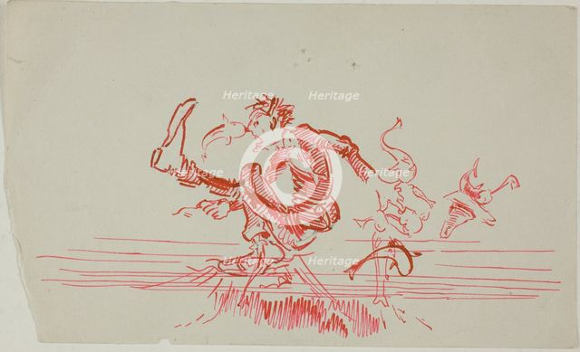 Man Attacked by Several Fish, n.d. Creator: Anders Leonard Zorn.