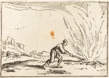Man Attending a Fire. Creator: Jacques Callot