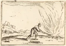 Man Attending a Fire. Creator: Jacques Callot