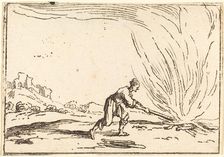 Man Attending a Fire. Creator: Jacques Callot
