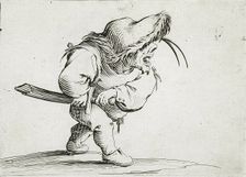 Man About to Pull his Sabre, 1616. Creator: Jacques Callot