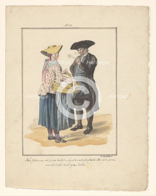 Man and wife of Walcheren, 1803-c.1899.  Creator: J. Enklaar.