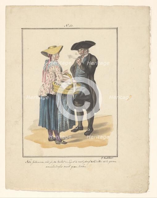 Man and wife of Walcheren, 1803-c.1899.  Creator: J. Enklaar.