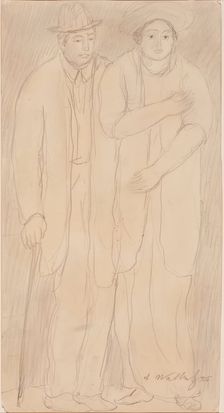 Man And Woman, 1905. Creator: Abraham Walkowitz