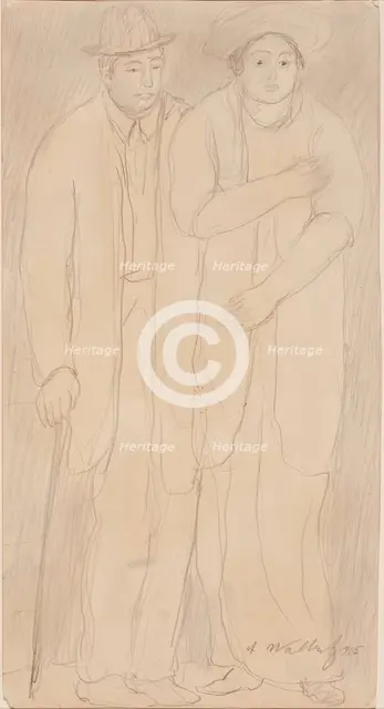 Man And Woman, 1905. Creator: Abraham Walkowitz.