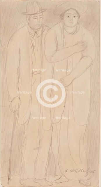 Man And Woman, 1905. Creator: Abraham Walkowitz.