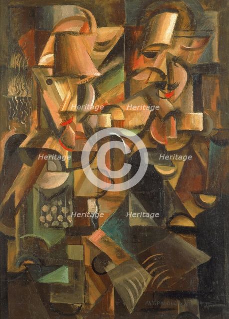 Man and Woman, 1915. Creator: Procházka, Antonin (1882-1945).