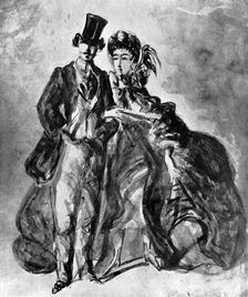 Man and Woman 19th century, (1930).Artist: Constantin Guys