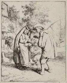 Man and woman talking, 1650? Creator: Adriaen van Ostade
