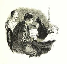 Man and woman with a cat, 1896. Creator: Unknown