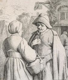Man and woman conversing, 1673. Creator: Adriaen van Ostade