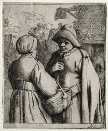 Man and Woman Conversing. Creator: Adriaen van Ostade (Dutch, 1610-1684)