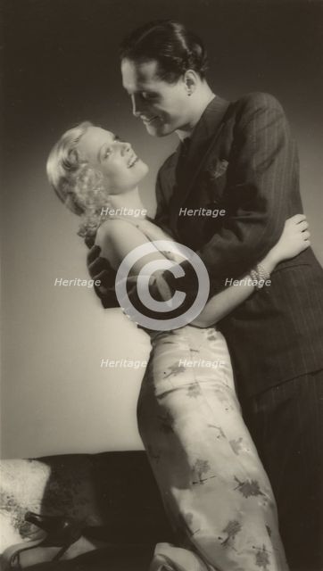 Man and woman embracing, about 1931-1940. Creator: Gunther Krampf.