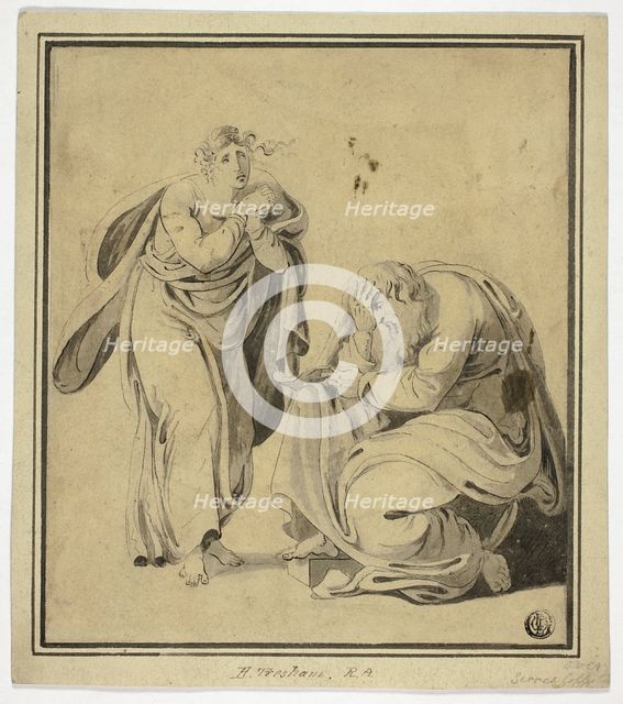 Man and Woman in Attitudes of Distress, n.d. Creator: Henry Tresham.