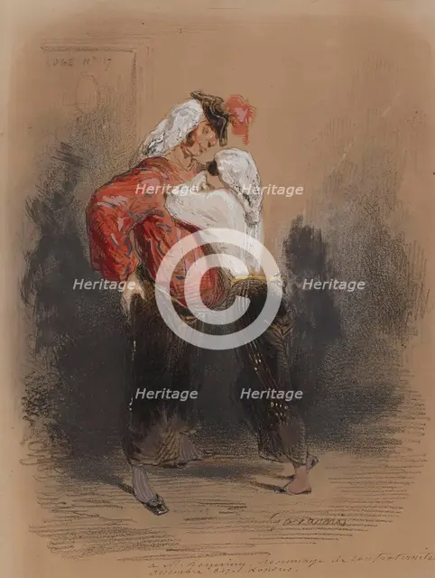Man and Woman in Fancy Dress, 1847. Creator: Paul Gavarni.