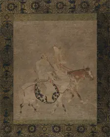 Man and Woman on Horseback. Creator: Unknown